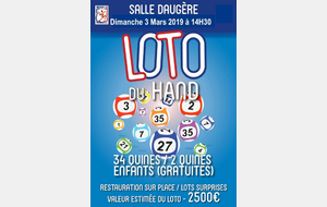 03 Mars - Traditionnel loto de Pâques !!